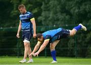28 August 2017; Leinster's Cian Healy, right, and Jamie Heaslip during squad training at UCD in Dublin. Photo by Ramsey Cardy/Sportsfile