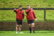 28 August 2017; Munster hookers Duncan Casey, left, and Niall Scannell during Munster Rugby Squad Training at the University of Limerick in Limerick. Photo by Diarmuid Greene/Sportsfile