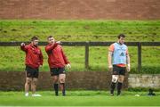 28 August 2017; Munster hookers, from left, Duncan Casey, Niall Scannell, and Mike Sherry during Munster Rugby Squad Training at the University of Limerick in Limerick. Photo by Diarmuid Greene/Sportsfile
