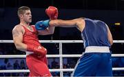 28 August 2017; Joe Ward, left, of Ireland exchanges punches with Iago Kiziria of Georgia during their light heavyweight bout at the AIBA World Boxing Championships in Hamburg, Germany. Photo by AIBA via Sportsfile