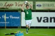 29 May 2012; Kevin Foley, Republic of Ireland, takes a throw in against  Tuscan Selection. International Friendly, Tuscan Selection v Republic of Ireland, Stadio Melani, Pistoia, Italy. Picture credit: David Maher / SPORTSFILE