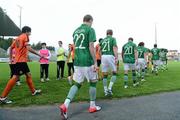 29 May 2012; A general view as the Republic of Ireland, and a Tuscan Selection teams walk out for the start of the game. International Friendly, Tuscan Selection v Republic of Ireland, Stadio Melani, Pistoia, Italy. Picture credit: David Maher / SPORTSFILE