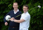 30 May 2012; The Conan Byrne Zambian Missions Golf Classic in association with the PFAI and sponsored by Tissot will take place on Monday 11th June 2012 at Roganstown Golf Club with a shot-gun tee-off at 11.30am. At the announcement is Conan Byrne, Shelbourne FC, right, with PFAI General Secretary Stephen McGuinness. Roganstown Hotel & Country Club, Swords, Co Dublin. Picture credit: Brian Lawless / SPORTSFILE