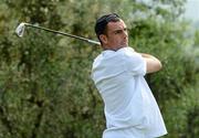 30 May 2012; Republic of Ireland's Darron Gibson tees off from the 1st hole during a round of golf with members of the Republic of Ireland squad. Republic of Ireland EURO2012 Training Camp, Montecatini Golf Club, Montecatini, Italy. Picture credit: David Maher / SPORTSFILE