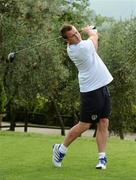 30 May 2012; Republic of Ireland's Simon Cox tees off from the 1st hole during a round of golf with members of the Republic of Ireland squad. Republic of Ireland EURO2012 Training Camp, Montecatini Golf Club, Montecatini, Italy. Picture credit: David Maher / SPORTSFILE