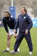 17 March 2011; Newly appointed Munster Rugby backs coach Simon Mannix seen here with Sebastien Chabal in his role as backs coach at Racing Metro 92. Picture credit: Fred Porcu / SPORTSFILE