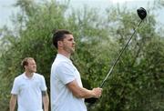 30 May 2012; Republic of Ireland's Shane Long tees off from the 1st hole during a round of golf with members of the Republic of Ireland squad. Republic of Ireland EURO2012 Training Camp, Montecatini Golf Club, Montecatini, Italy. Picture credit: David Maher / SPORTSFILE