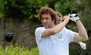 30 May 2012; Republic of Ireland's Stephen Hunt tees off from the 1st hole during a round of golf with members of the Republic of Ireland squad. Republic of Ireland EURO2012 Training Camp, Montecatini Golf Club, Montecatini, Italy. Picture credit: David Maher / SPORTSFILE