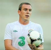 29 May 2012; Richard Dunne, Republic of Ireland, during the warm up before the game. International Friendly, Tuscan Selection v Republic of Ireland, Stadio Melani, Pistoia, Italy. Picture credit: David Maher / SPORTSFILE