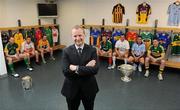 31 May 2012; TV3 presenter Matt Cooper with the 2012 GAA Championship Panellists, from left, Liam Hayes, Mike Finnerty, Jamesie O'Connor, David Brady, Paul Earley, Senan Connell and Darragh O'Se, in attendance at the TV3 GAA launch 2012. Croke Park, Dublin. Picture credit: Matt Browne / SPORTSFILE