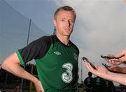 31 May 2012; Republic of Ireland's Damien Duff during a EURO2012 mixed zone ahead of their Friendly International against Hungary on Monday. Republic of Ireland EURO2012 Mixed Zone, Borgo A Buggiano, Montecatini, Italy. Picture credit: David Maher / SPORTSFILE