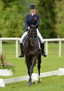 31 May 2012; Ireland's second biggest equestrian event, Tattersalls International Horse Trials in association with Horse Sport Ireland, takes place this weekend in County Meath with the focus firmly on selection for the Olympic Games. Pictured during her dressage test today is Zara Phillips, United Kingdom, competing on Black Tuxedo during the Dressage at Tattersalls International. Tattersalls, Ratoath, Co. Meath. Picture credit: Barry Cregg / SPORTSFILE