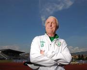 31 May 2012; Republic of Ireland manager Giovanni Trapattoni during a EURO2012 mixed zone ahead of their Friendly International against Hungary on Monday. Republic of Ireland EURO2012 Mixed Zone, Borgo A Buggiano, Montecatini, Italy. Picture credit: David Maher / SPORTSFILE