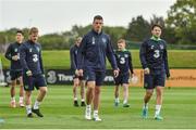 29 August 2017; Ciaran Clark, centre, with Daryl Horgan, left, and Harry Arter of Republic of Ireland during squad training at the FAI NTC in Abbotstown, Dublin. Photo by David Maher/Sportsfile