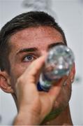 29 August 2017; Ciaran Clark of the Republic of Ireland during a press conference at the FAI NTC in Abbotstown, Dublin. Photo by David Maher/Sportsfile