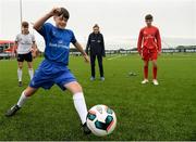 29 August 2017; Pictured at the launch of the Bank of Ireland Post Primary Competition is Saint Joseph's Patrician College - The Bish Co. Galway player Gary Higgins in action at FAI Headquarters Abbotstown, Co Dublin. Photo by Cody Glenn/Sportsfile