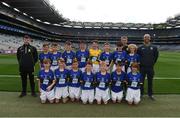 26 August 2017; Players and mentors from the Dr Crokes U12 team ahead of the GAA Football All-Ireland Senior Championship Semi-Final Replay match between Kerry and Mayo at Croke Park in Dublin. Photo by Daire Brennan/Sportsfile