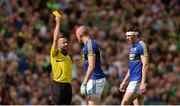 26 August 2017; Kieran Donaghy of Kerry is shown the yellow card by referee David Gough during the GAA Football All-Ireland Senior Championship Semi-Final Replay match between Kerry and Mayo at Croke Park in Dublin. Photo by Piaras Ó Mídheach/Sportsfile