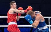 29 August 2017; Joe Ward, left, of Ireland in action against Mikhail Dauhaliavets of Belarus during their quarter final light heavyweight bout at the AIBA World Boxing Championships in Hamburg, Germany. Photo by AIBA via Sportsfile