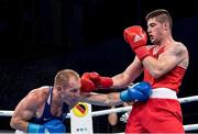 29 August 2017; Joe Ward, right, of Ireland in action against Mikhail Dauhaliavets of Belarus during their quarter final light heavyweight bout at the AIBA World Boxing Championships in Hamburg, Germany. Photo by AIBA via Sportsfile