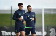 30 August 2017; Wes Hoolahan, right, and Callum O'Dowda of Republic of Ireland during squad training at the FAI NTC in Abbotstown, Dublin. Photo by Seb Daly/Sportsfile