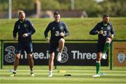 30 August 2017; Republic of Ireland players, from left, David Meyler, Ciaran Clark and Jonathan Walters during squad training at the FAI NTC in Abbotstown, Dublin. Photo by Seb Daly/Sportsfile