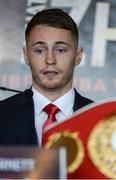 30 August 2017; Ryan Burnett during a press conference ahead of his World Bantamweight Unification title fight at the Europa Hotel in Belfast. Photo by Oliver McVeigh/Sportsfile