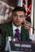 30 August 2017; Tyrone McKenna, boxing on the undercard, during a press conference for the Ryan Burnett v Zhanat Zhakiyanov world bantamweight unification title fight, at the Europa Hotel in Belfast. Photo by Oliver McVeigh/Sportsfile