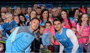 30 August 2017; Dublin footballers Paul Flynn, left, and Bernard Brogan during a meet and greet with supporters at Parnell Park in Dublin. Photo by Piaras Ó Mídheach/Sportsfile