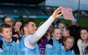 30 August 2017; Dublin footballer Bernard Brogan takes a selfie during a meet and greet with supporters at Parnell Park in Dublin. Photo by Piaras Ó Mídheach/Sportsfile