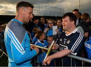30 August 2017; Dublin footballer Philly McMahon meets supporter Alan McHugh, from Ballymun, during a meet and greet with supporters at Parnell Park in Dublin. Photo by Piaras Ó Mídheach/Sportsfile