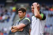 26 August 2017; Kerry manager Eamonn Fitzmaurice and selector Padraig Corcoran during the GAA Football All-Ireland Senior Championship Semi-Final Replay match between Kerry and Mayo at Croke Park in Dublin. Photo by Ramsey Cardy/Sportsfile