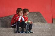 1 September 2017; Young supporters await the start of the match prior to the Guinness PRO14 Round 1 match between Munster and Benetton at Irish Independent Park in Cork. Photo by Eóin Noonan/Sportsfile