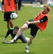 31 May 2012; Republic of Ireland's Paul McShane in action with Keiren Westwood during EURO2012 squad training ahead of their Friendly International against Hungary on Monday. Republic of Ireland EURO2012 Squad Training, Borgo A Buggiano, Montecatini, Italy. Picture credit: David Maher / SPORTSFILE