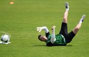 31 May 2012; Republic of Ireland goalkeeper Shay Given saves a shot during EURO2012 squad training ahead of their Friendly International against Hungary on Monday. Republic of Ireland EURO2012 Squad Training, Borgo A Buggiano, Montecatini, Italy. Picture credit: David Maher / SPORTSFILE