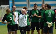 31 May 2012; Republic of Ireland manager Giovanni Trapattoni speaks to his players during EURO2012 squad training ahead of their Friendly International against Hungary on Monday. Republic of Ireland EURO2012 Squad Training, Borgo A Buggiano, Montecatini, Italy. Picture credit: David Maher / SPORTSFILE