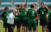 31 May 2012; Republic of Ireland manager Giovanni Trapattoni speaks to his players during EURO2012 squad training ahead of their Friendly International against Hungary on Monday. Republic of Ireland EURO2012 Squad Training, Borgo A Buggiano, Montecatini, Italy. Picture credit: David Maher / SPORTSFILE