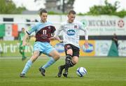 1 June 2012; Shane O'Neill, Dundalk, in action against Alan McNally, Drogheda United. Airtricity League Premier Division, Dundalk v Drogheda United, Oriel Park, Dundalk, Co. Louth. Photo by Sportsfile