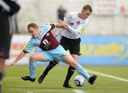 1 June 2012; Shane O'Neill, Dundalk, in action against Stephen Quigley, Drogheda United. Airtricity League Premier Division, Dundalk v Drogheda United, Oriel Park, Dundalk, Co. Louth. Photo by Sportsfile