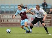 1 June 2012; Declan O'Brien, Drogheda United, in action against Liam Burns, Dundalk. Airtricity League Premier Division, Dundalk v Drogheda United, Oriel Park, Dundalk, Co. Louth. Photo by Sportsfile