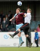 1 June 2012; Peter Hynes, Drogheda United, in action against Liam Burns, Dundalk. Airtricity League Premier Division, Dundalk v Drogheda United, Oriel Park, Dundalk, Co. Louth. Photo by Sportsfile