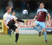 1 June 2012; Paul Walsh, Dundalk, in action against Paul Crowley, Drogheda United. Airtricity League Premier Division, Dundalk v Drogheda United, Oriel Park, Dundalk, Co. Louth. Photo by Sportsfile