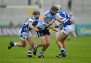 2 June 2012; Danny Sutcliffe, Dublin, in action against James Walsh, left, and Michael McEvoy, Laois. Leinster GAA Hurling Senior Championship Quarter-Final, Laois v Dublin, O'Connor Park, Tullamore, Co. Offaly. Picture credit: Stephen McCarthy / SPORTSFILE