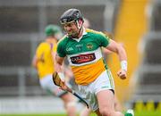 2 June 2012; Shane Dooley celebrates scoring the opening goal of the game for Offaly. Leinster GAA Hurling Senior Championship Quarter-Final, Offaly v Wexford, O'Connor Park, Tullamore, Co. Offaly. Picture credit: Ray McManus / SPORTSFILE