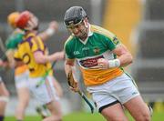 2 June 2012; Shane Dooley celebrates scoring the opening goal of the game for Offaly. Leinster GAA Hurling Senior Championship Quarter-Final, Offaly v Wexford, O'Connor Park, Tullamore, Co. Offaly. Picture credit: Ray McManus / SPORTSFILE