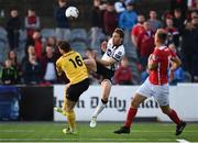 1 September 2017; David McMillan of Dundalk in action against Barry Murphy of St Patrick’s Athletic during the SSE Airtricity League Premier Division match between Dundalk and St Patrick's Athletic at Oriel Park in Dundalk. Photo by Seb Daly/Sportsfile