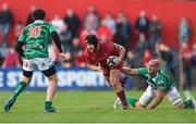 1 September 2017; Rhys Marshall of Munster is tackled by Dean Budd of Benetton during the Guinness PRO14 Round 1 match between Munster and Benetton at Irish Independent Park in Cork. Photo by Eóin Noonan/Sportsfile