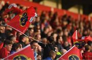 1 September 2017; A general view of Munster supporters waving flags during the Guinness PRO14 Round 1 match between Munster and Benetton at Irish Independent Park in Cork. Photo by Eóin Noonan/Sportsfile