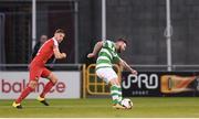 1 September 2017; Brandon Miele of Shamrock Rovers shoots to score his side's second goal during the SSE Airtricity League Premier Division match between Shamrock Rovers and Cork City at Tallaght Stadium in Tallaght, Dublin. Photo by Stephen McCarthy/Sportsfile