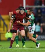 1 September 2017; Tyler Bleyendaal of Munster is tackled by Alberto Sgarbi of Benetton during the Guinness PRO14 Round 1 match between Munster and Benetton at Irish Independent Park in Cork. Photo by Eóin Noonan/Sportsfile